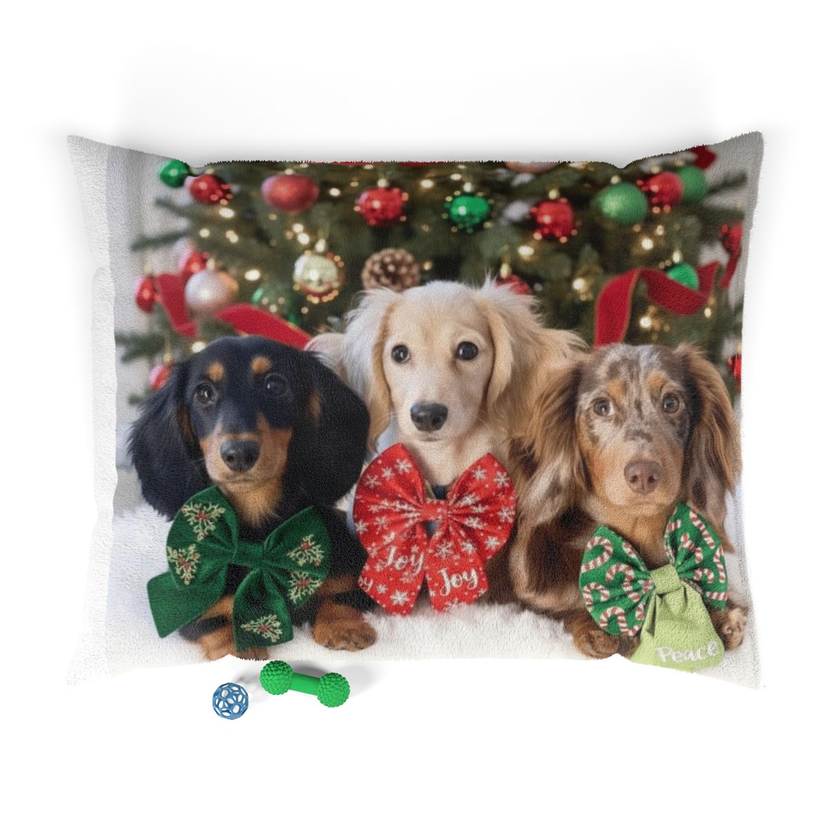 The Ultimate Dream Nest: Premium Fleece Dog Bed - Doxy Christmas