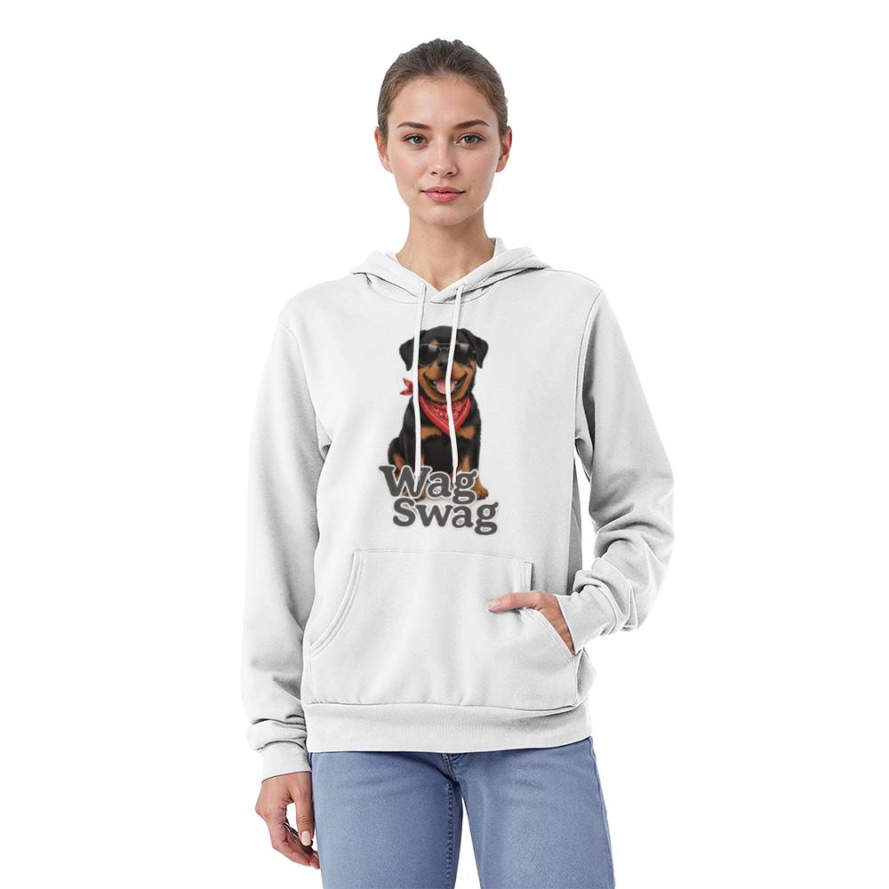 Rottweiler Unisex Fleece Pullover Hoodie