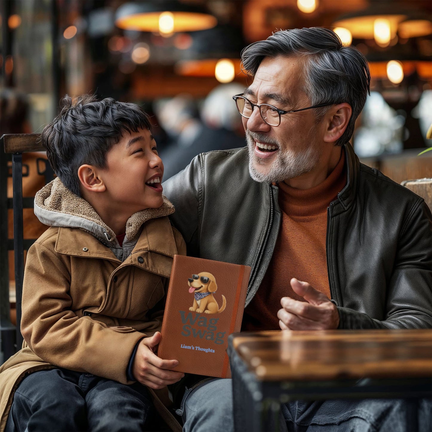 Custom Wag Swag Graphic Leather Journal