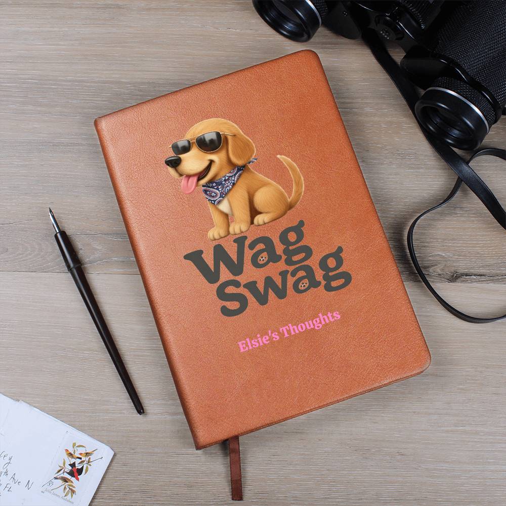 Custom Wag Swag Graphic Leather Journal