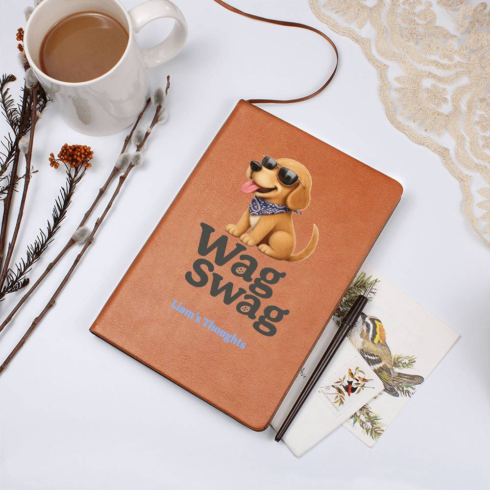 Custom Wag Swag Graphic Leather Journal