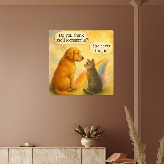 "She Never Forgot" - High Gloss Metal Art