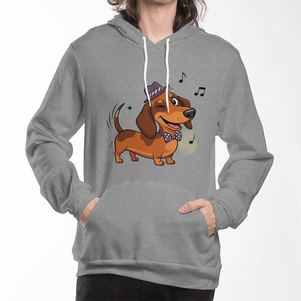 Music Dachshund Unisex Fleece Pullover Hoodie