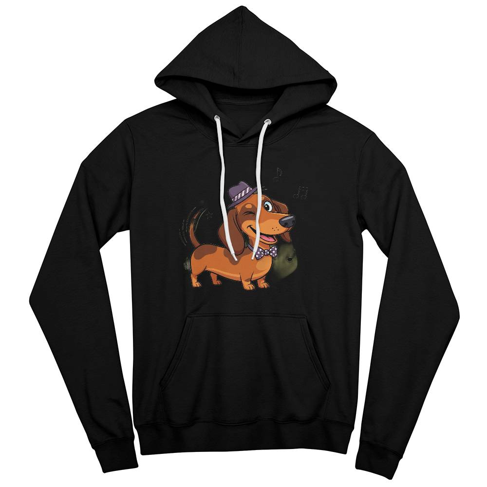 Music Dachshund Unisex Fleece Pullover Hoodie