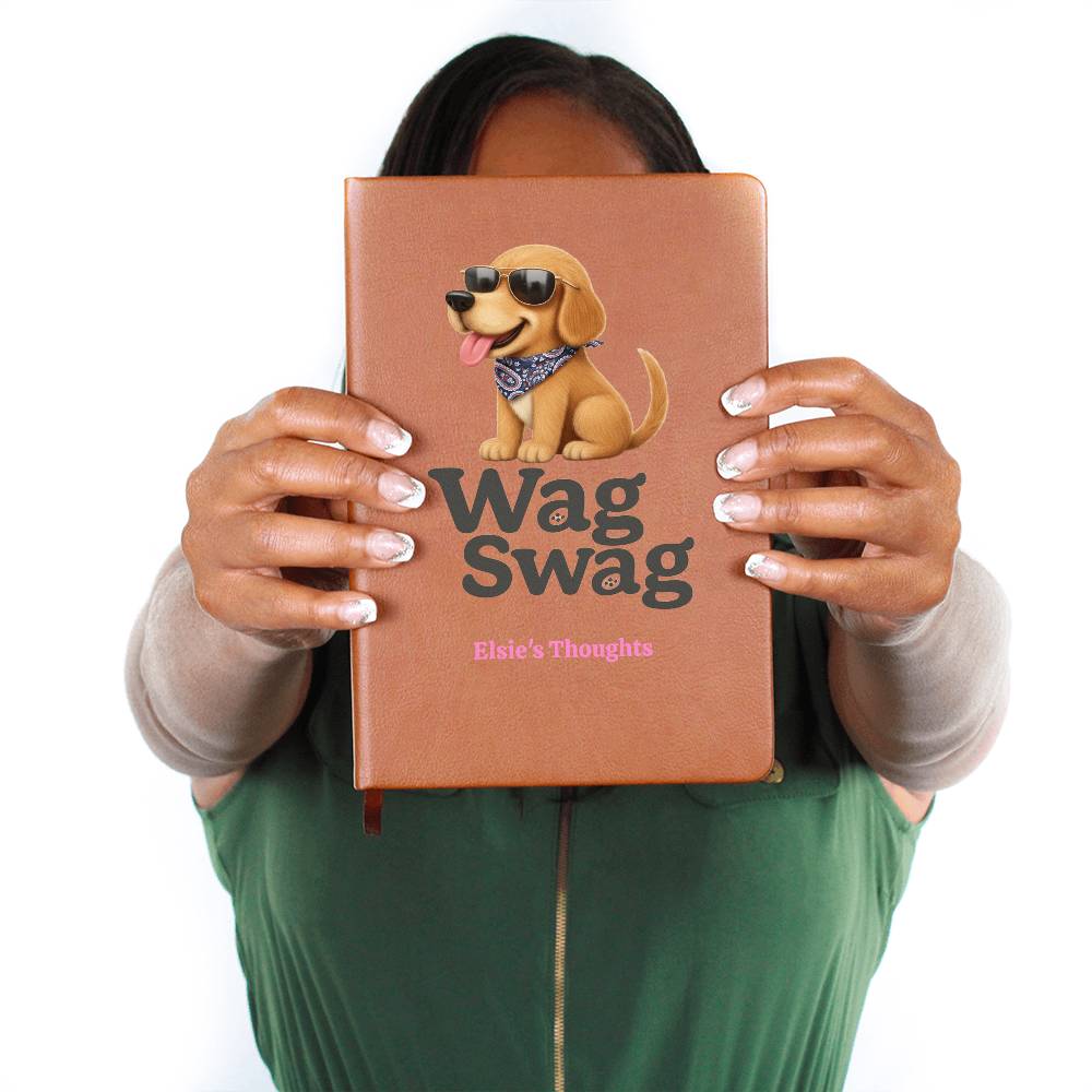Custom Wag Swag Graphic Leather Journal