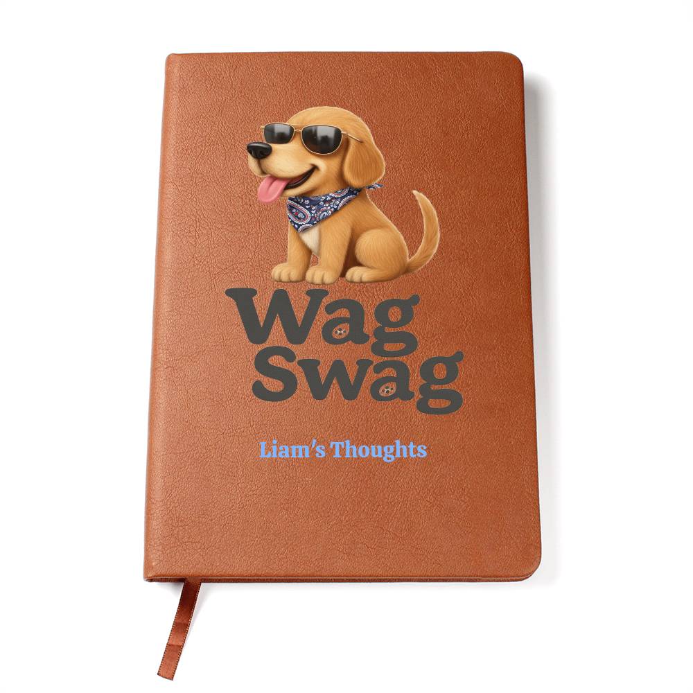 Custom Wag Swag Graphic Leather Journal