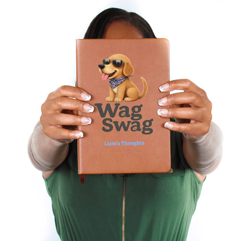 Custom Wag Swag Graphic Leather Journal