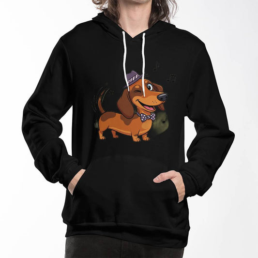 Music Dachshund Unisex Fleece Pullover Hoodie