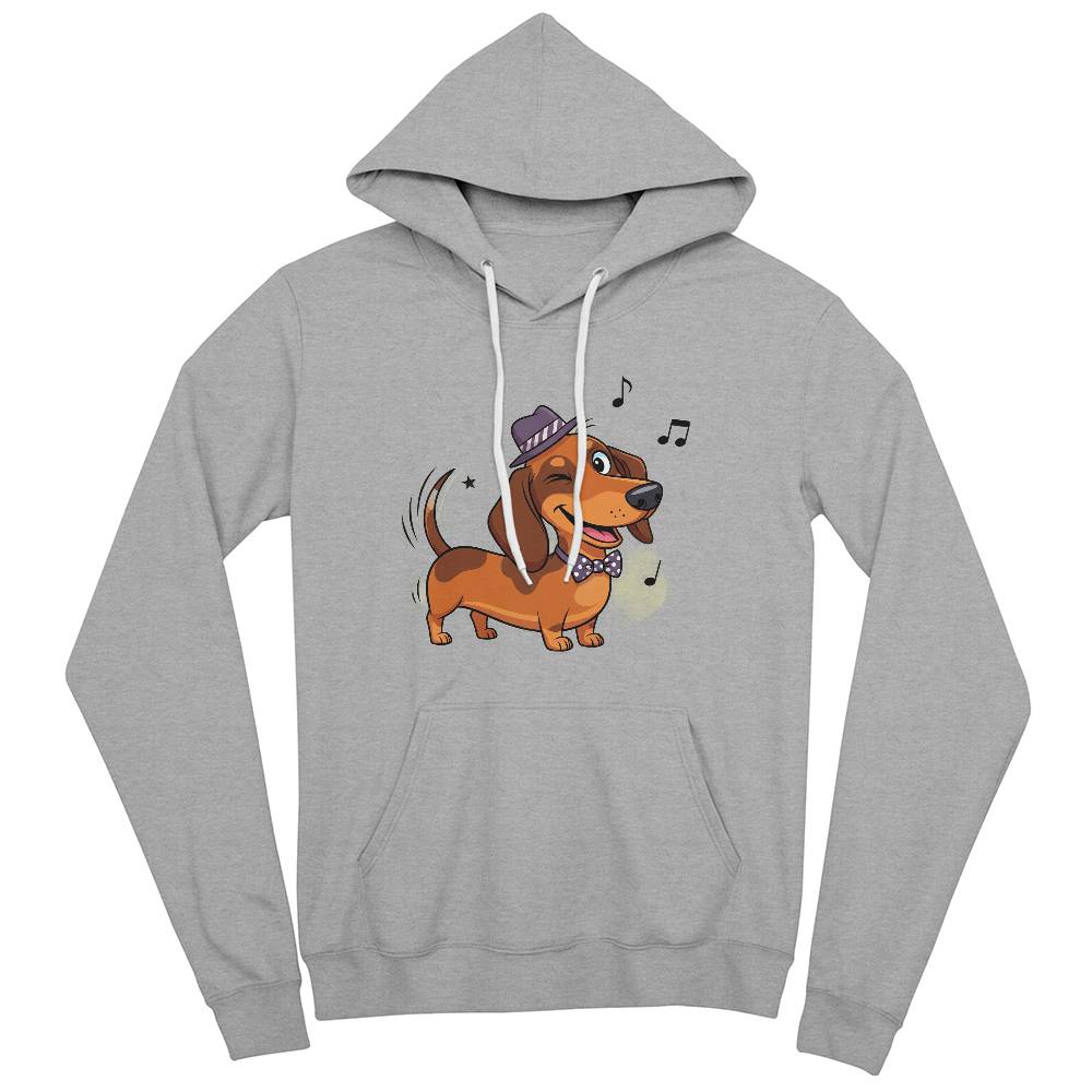 Music Dachshund Unisex Fleece Pullover Hoodie