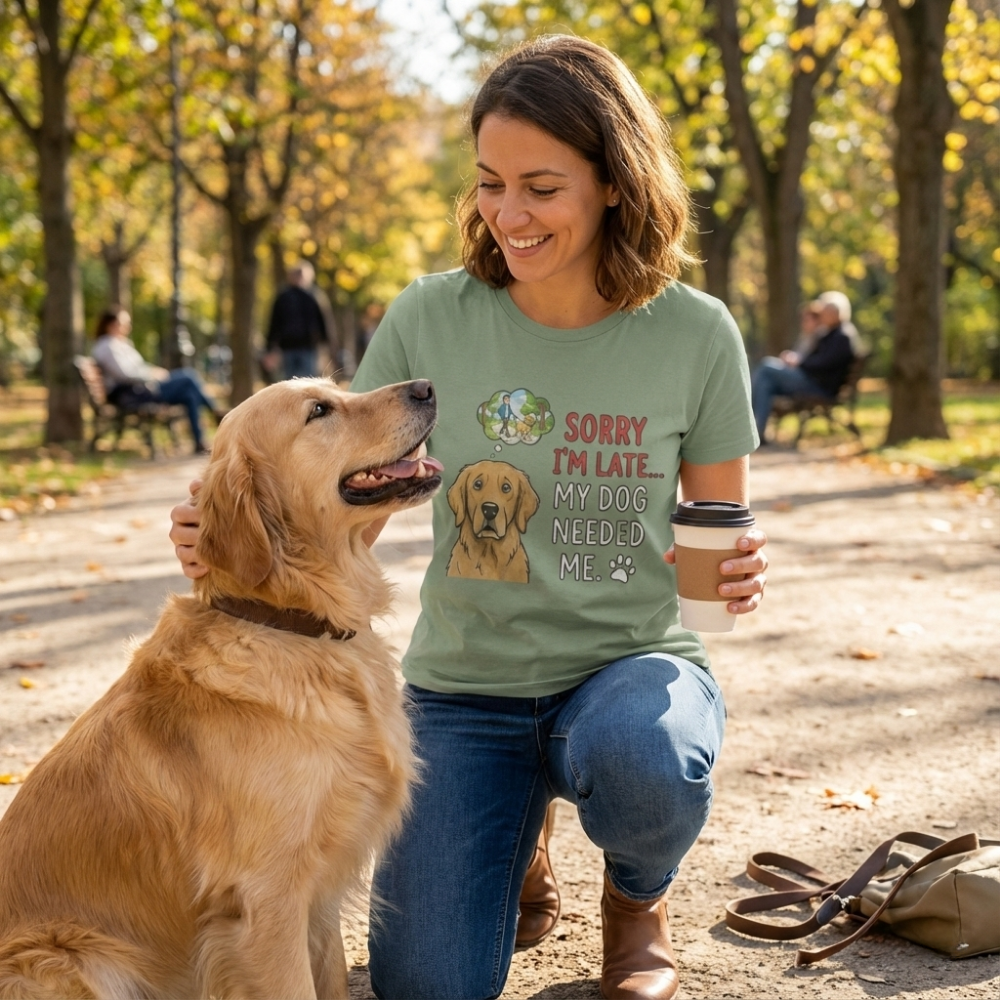 Sorry I’m Late... My Dog Needed Me | Funny Dog Owner T-Shirt
