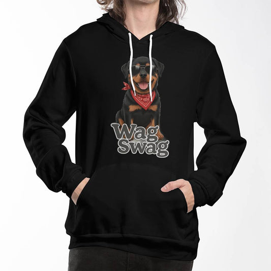 Rottweiler Unisex Fleece Pullover Hoodie
