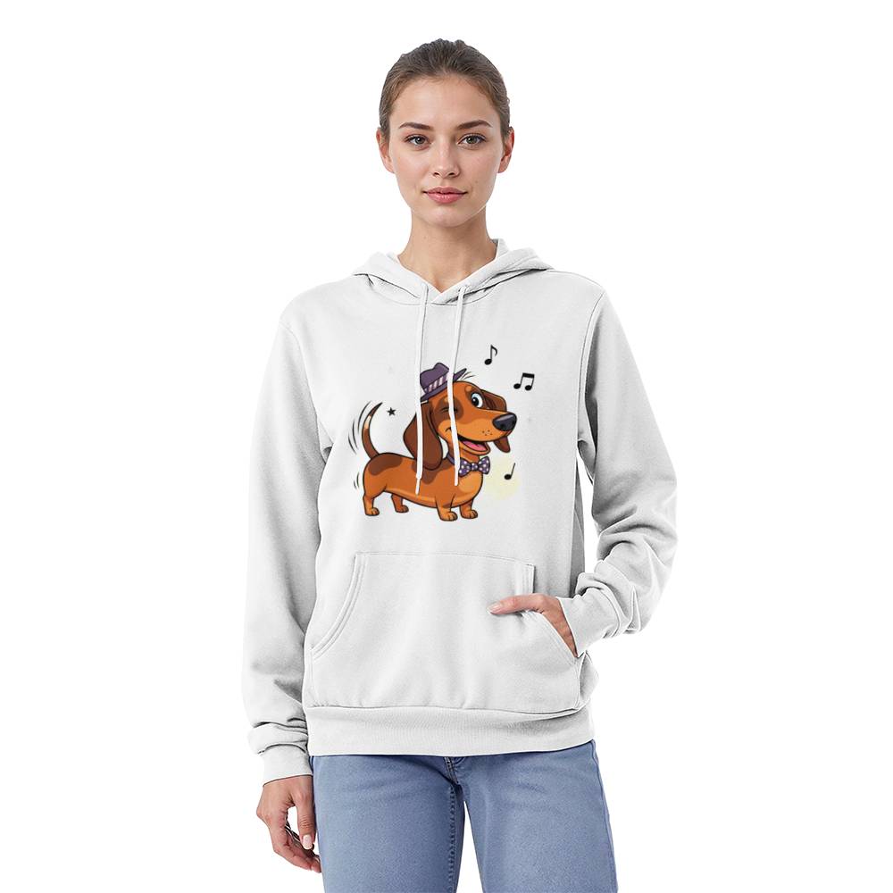 Music Dachshund Unisex Fleece Pullover Hoodie