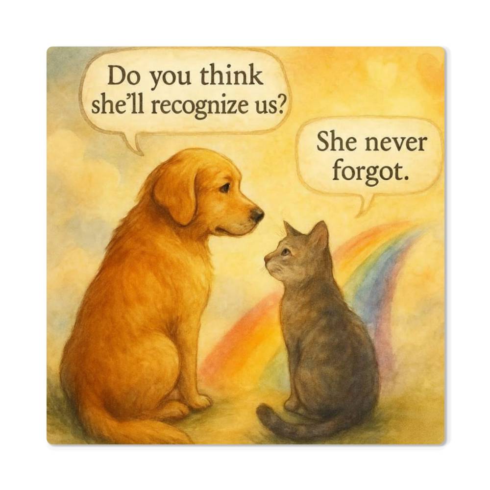 "She Never Forgot" - High Gloss Metal Art