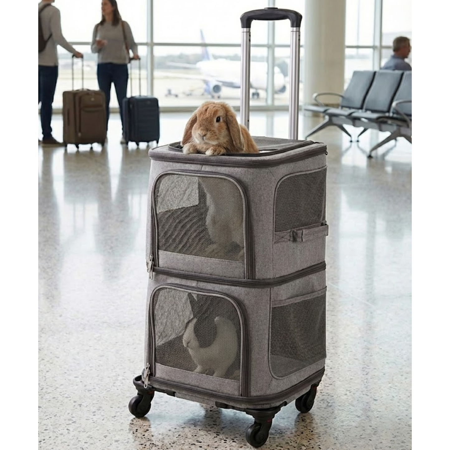 The "Double-Decker" Mobile Pet Condo: No More Sibling Rivalry! 🚌🐈