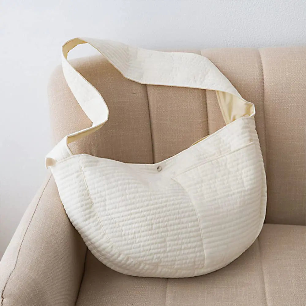 Hands-Free Hugs: The Stylish White Carrier for Clingy Pups & Cats