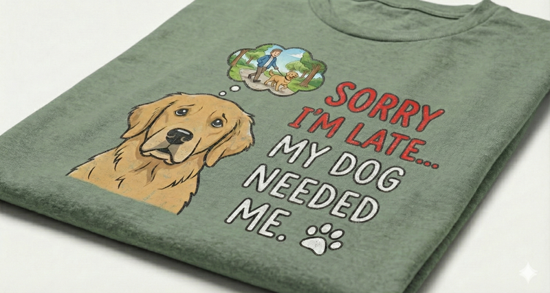 Sorry I’m Late... My Dog Needed Me | Funny Dog Owner T-Shirt