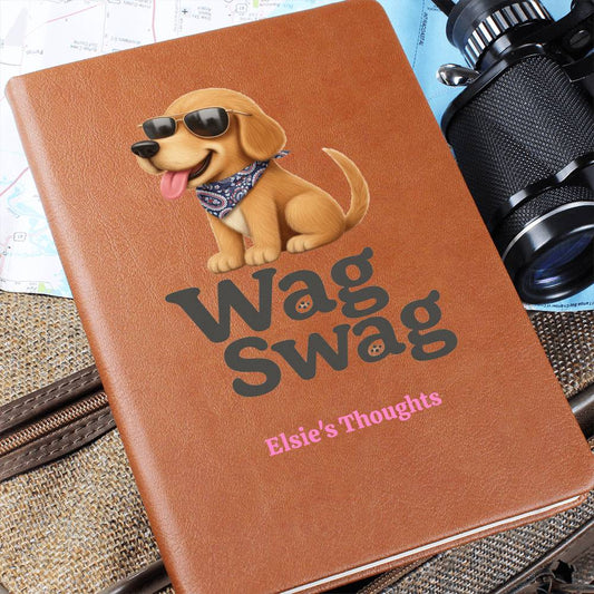 Custom Wag Swag Graphic Leather Journal