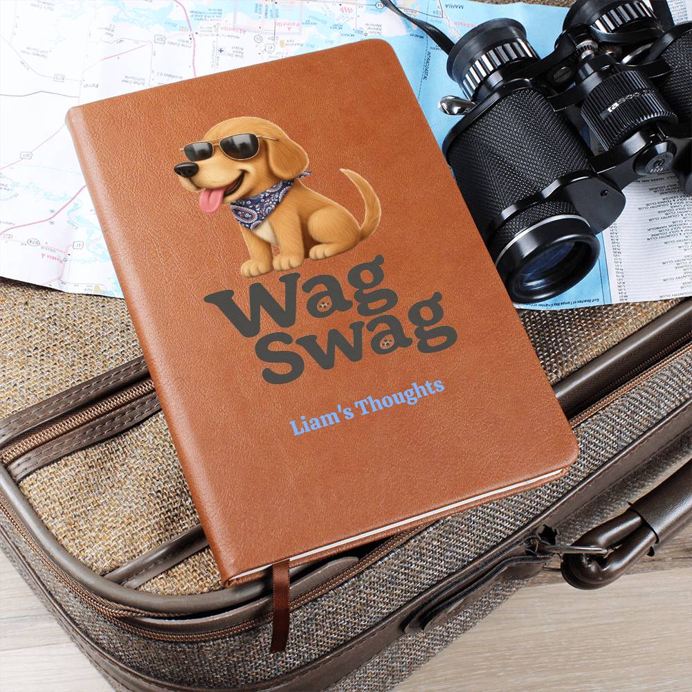 Custom Wag Swag Graphic Leather Journal