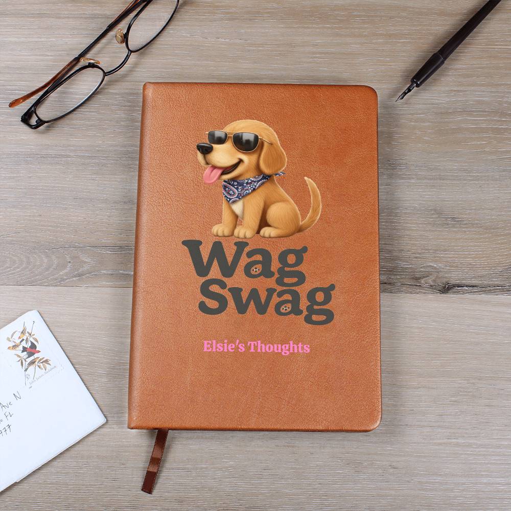 Custom Wag Swag Graphic Leather Journal