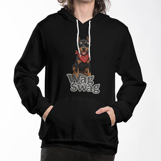 Doberman Unisex Fleece Pullover Hoodie