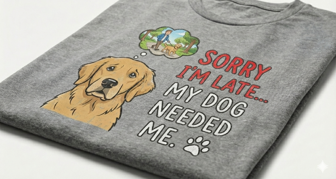 Sorry I’m Late... My Dog Needed Me | Funny Dog Owner T-Shirt