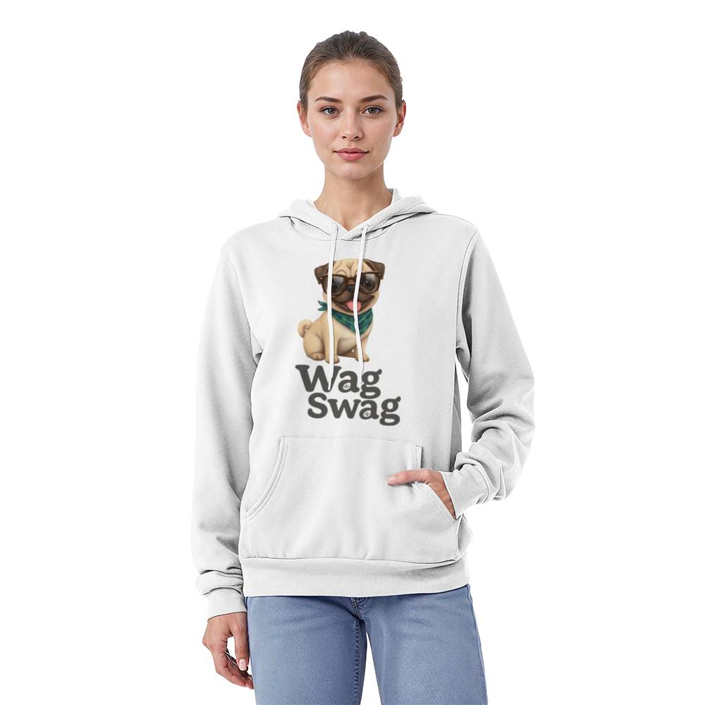 Pug Unisex Fleece Pullover Hoodie