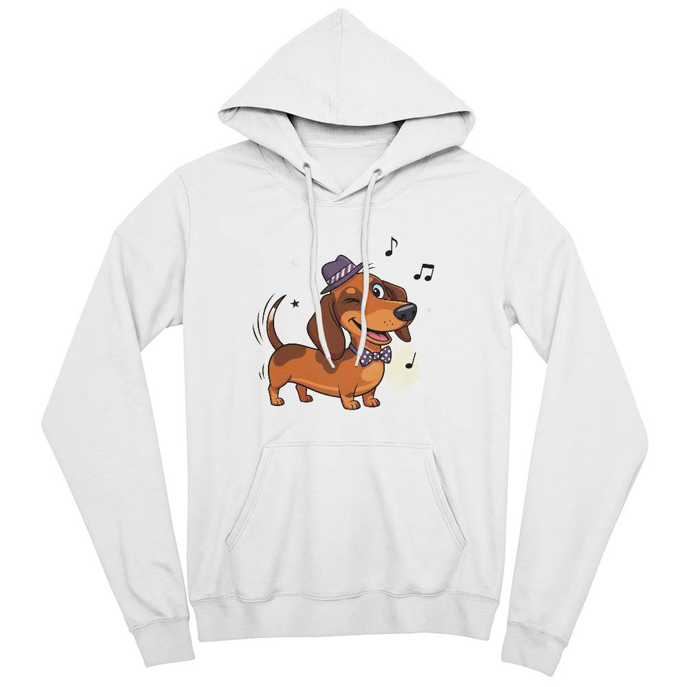 Music Dachshund Unisex Fleece Pullover Hoodie