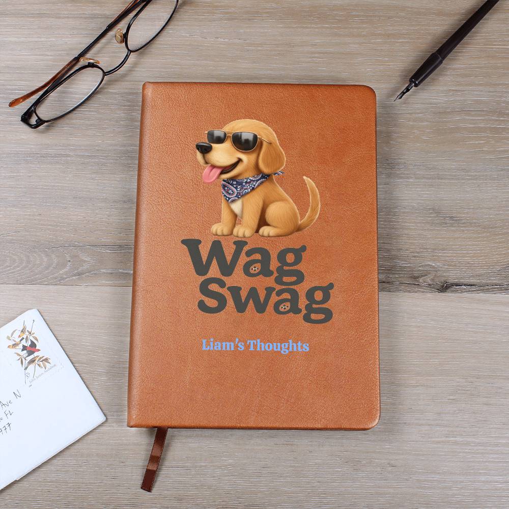 Custom Wag Swag Graphic Leather Journal