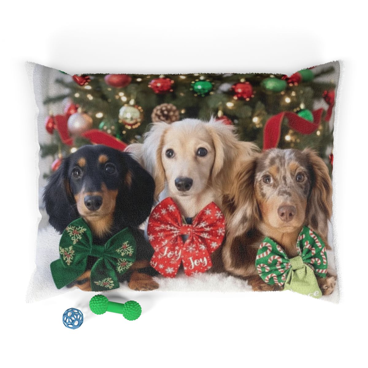 The Ultimate Dream Nest: Premium Fleece Dog Bed - Doxy Christmas