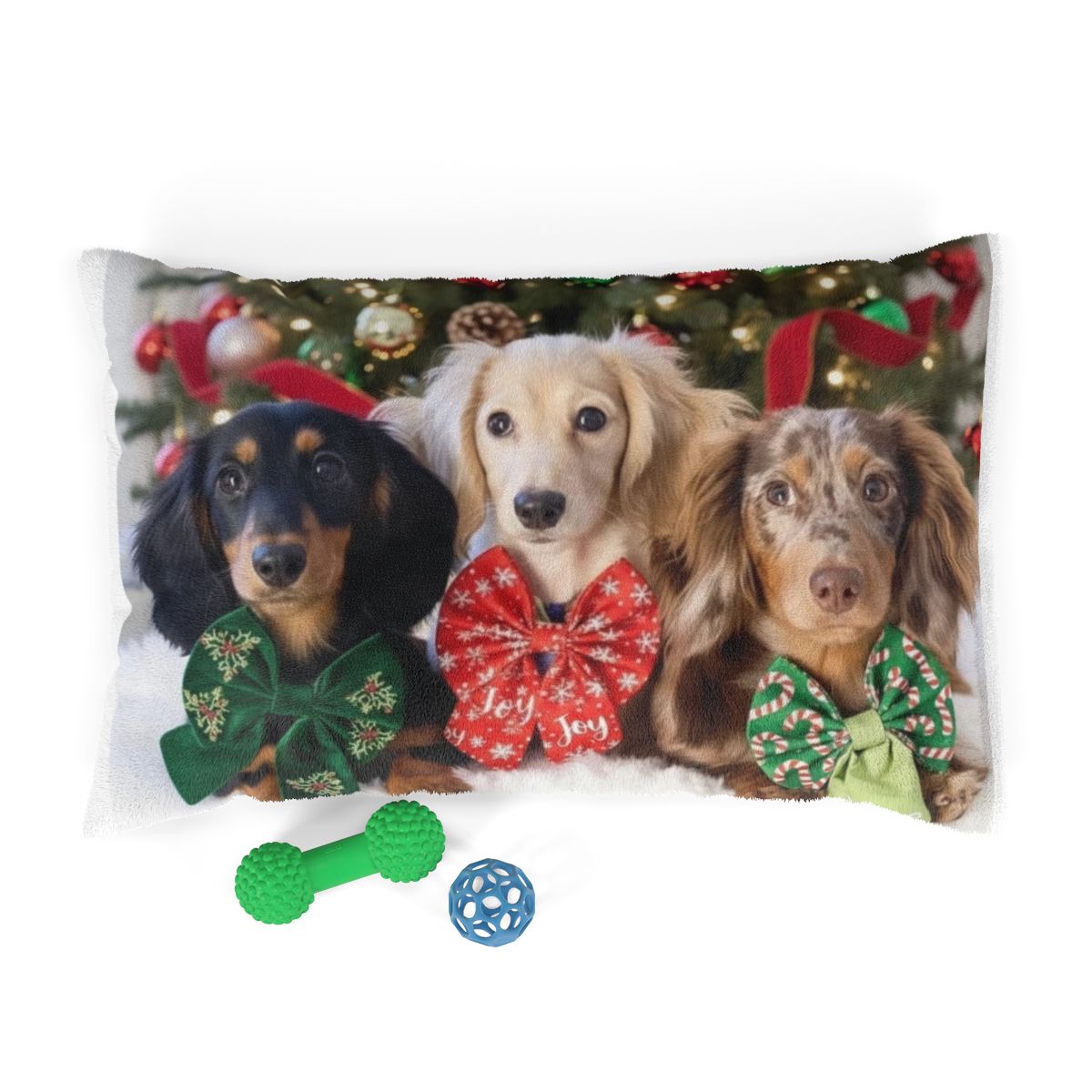 The Ultimate Dream Nest: Premium Fleece Dog Bed - Doxy Christmas