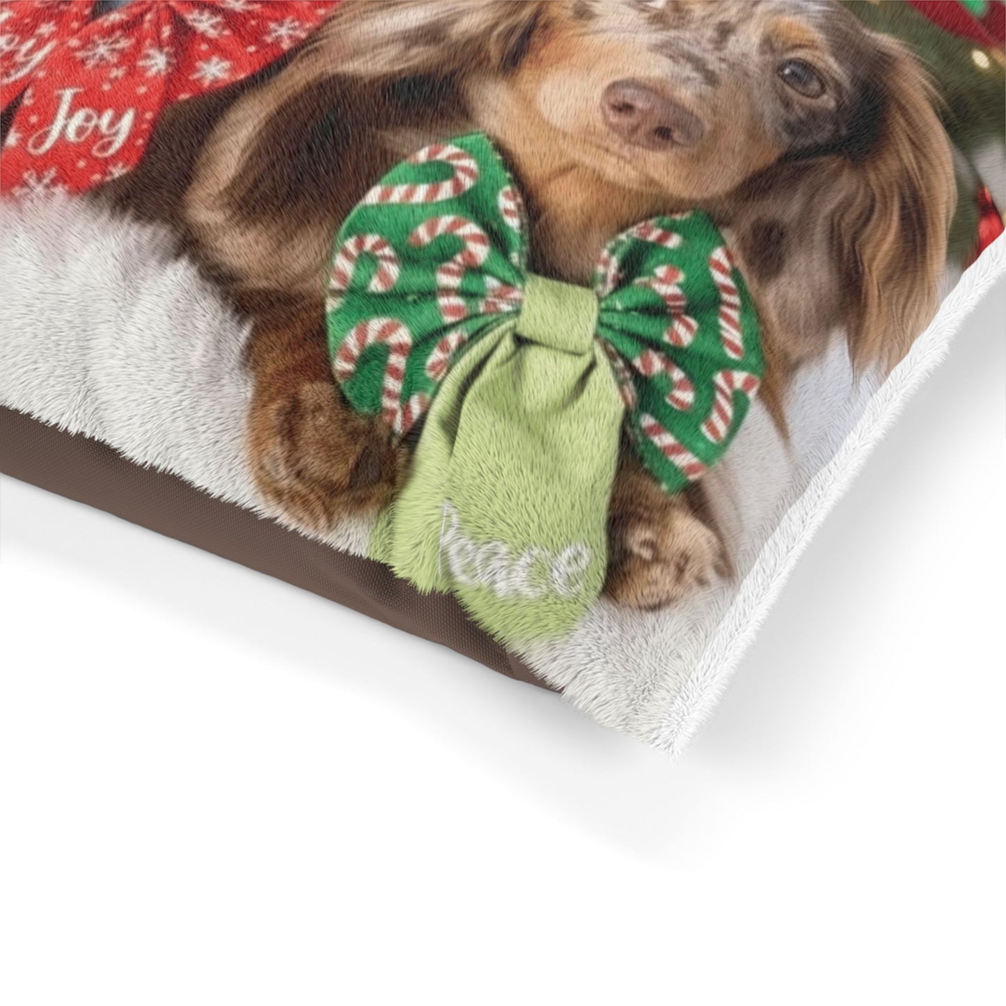 The Ultimate Dream Nest: Premium Fleece Dog Bed - Doxy Christmas
