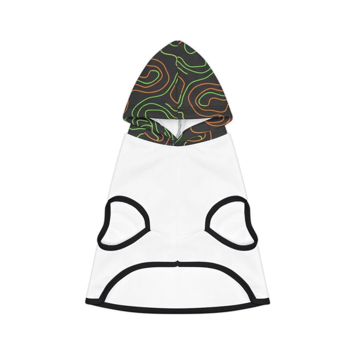 Topographic Neon Pet Hoodie