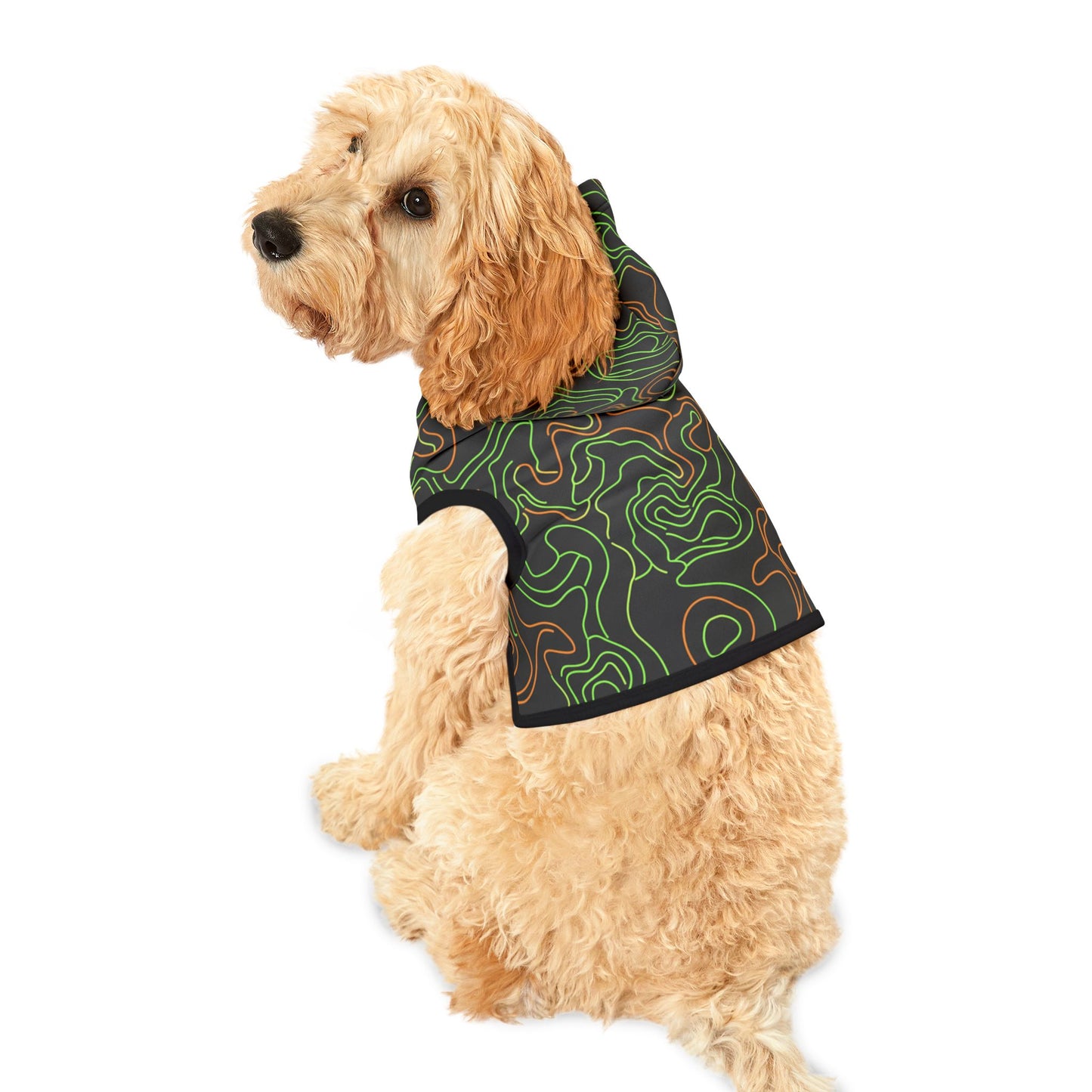 Topographic Neon Pet Hoodie
